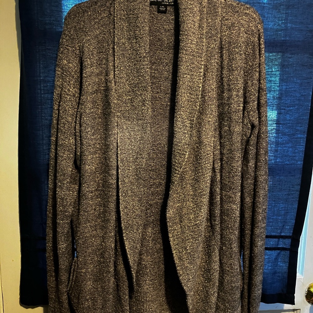 Barefoot Dreams Cozylite Long Cardigan Beige Open Front Cardigan L/XL